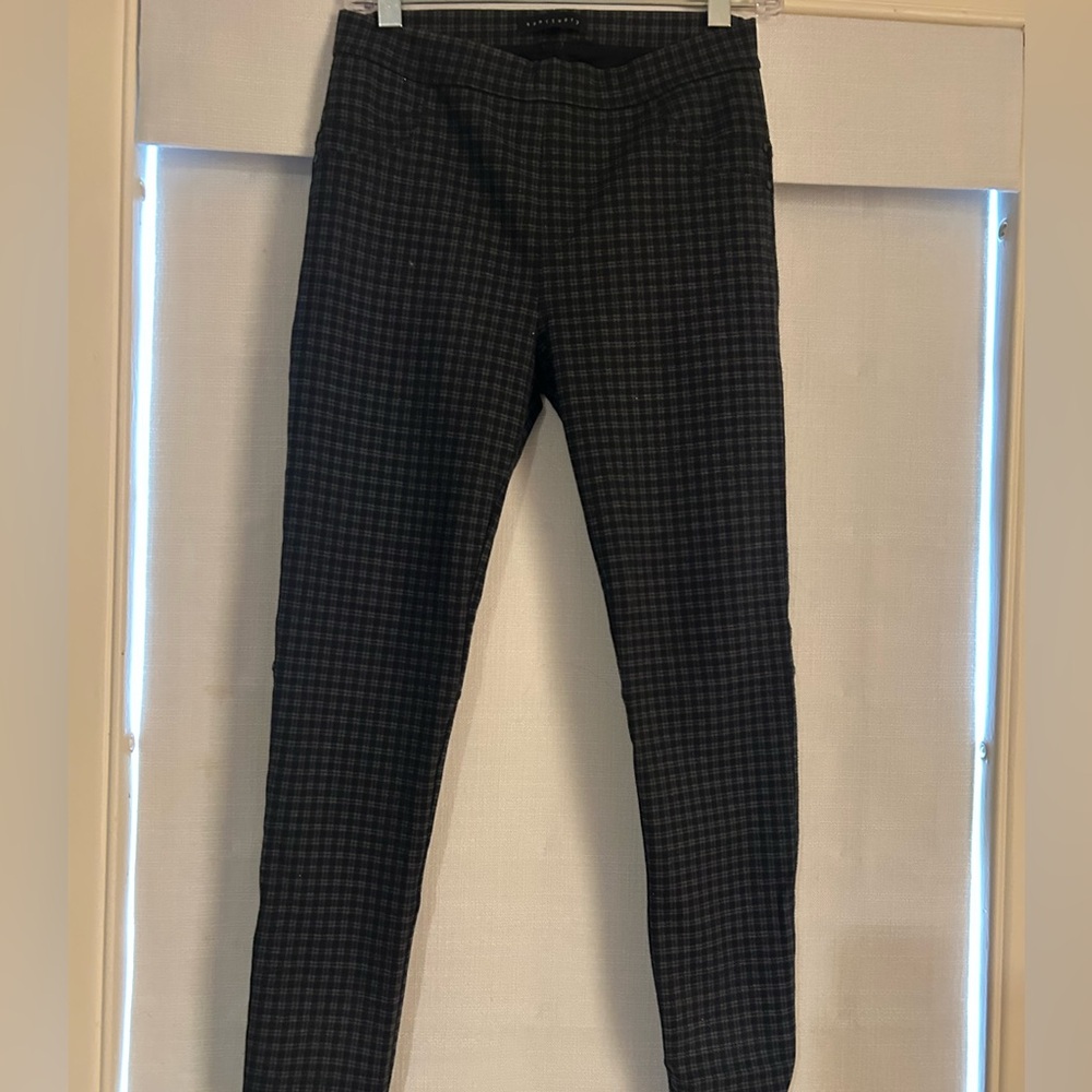 Sanctuary Black and Gray Checkered Leggings